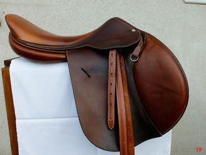 2007 Butet Luxury French Jumping Saddle Gorgeous Brown 18"