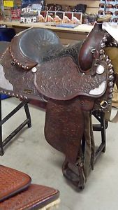 15" CIRCLE Y SHOW SADDLE W/ BREAST COLLAR #3 905 1
