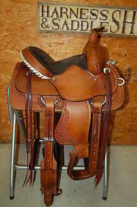 13.5" G.W. CRATE ROPING RANCH SADDLE LIFETIME WARRANTY MADE IN ALABAMA FREE SHIP