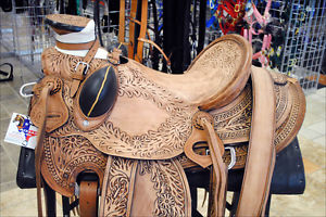 HILASON WESTERN BIG KING SERIES WADE RANCH ROPING COWBOY SADDLE 15", 16" 17"