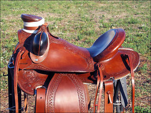 HILASON WESTERN BIG KING SERIES WADE RANCH ROPING COWBOY SADDLE 15", 16" 17"