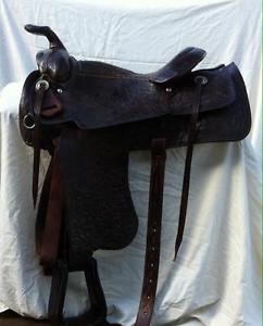 Vintage 16" Bona Allen Jumbo Roping Western Working Saddle. Collector's Item