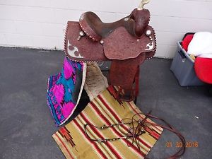 Show Saddle Billy Cook Greenville, Texas Custom Crafted with matching Bridle
