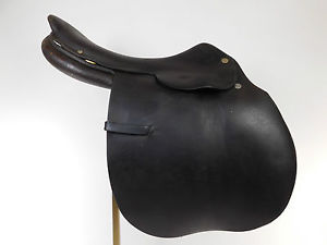 16" Hermes Steinkraus Vintage Leather Saddle Jumping Riding 4" Dot Spread MM304