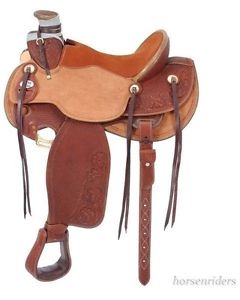 Western Ranch Working Saddle-Wade Padded Suede Seat-15.5" or 16.5" Silver Royal