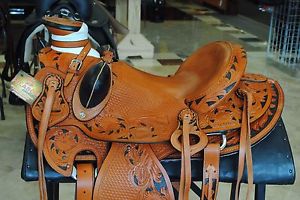 HILASON WESTERN BIG KING SERIES WADE RANCH ROPING COWBOY SADDLE 15", 16" 17"