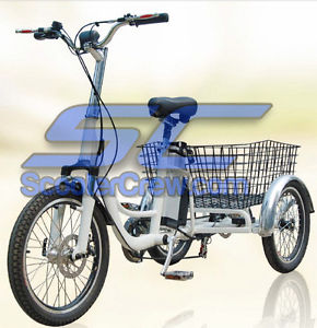 Mobility Bicycle Scooter Electric Trike Lithium Battery 36v 350w HUGE Basket ATC
