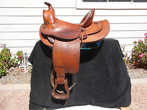 Original Signed Edward H. Bohlin Western Roping or Cutting Saddle - Very Nice