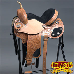 TT203 15" HILASON WESTERN FLEX TREE BARREL RACING TRAIL RIDING HORSE SADDLE
