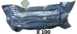 Lot 100 Military 6" Inch Israeli Compression Bandage IFAK EMT Emergency Dressing