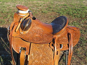 HILASON WESTERN BIG KING SERIES WADE RANCH ROPING COWBOY SADDLE 15", 16" 17"