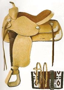 13" SHOW KING II All Around Western SILVER Saddle Pkg.