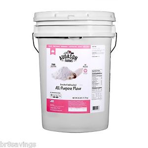 Augason Farms Enriched Unbleached Flour Pail - 35 lbs. Emergency Food Storage