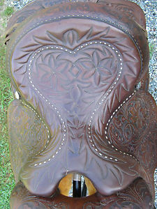 AWESOME COLLECTIBLE VINTAGE 1964 CIRCLE Y WESTERN SADDLE~CUSTOM MADE~15"