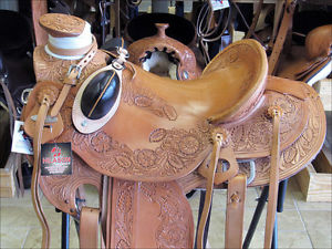 HILASON WESTERN BIG KING SERIES WADE RANCH ROPING COWBOY SADDLE 15", 16" 17"