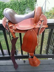 ***Leaders Worldwide Inc*** Touring Saddle - 16" - brown/tan - printed!