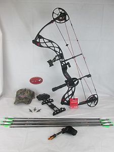 Bowtech Carbon Knight Right Hand 60# CompoundBow Package Black Authorized Dealer