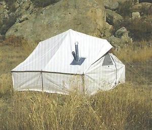 NEW!!! 10x10x3ft Outfitter Canvas Wall Tent w/Poles