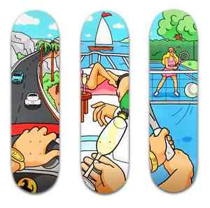 Shelby and sandy Set of Three Skateboards kaws hirst murakami supreme koons