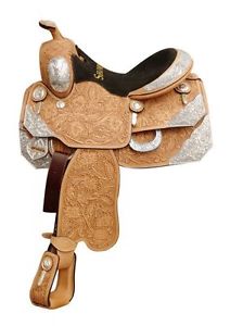 Showman SHOW Saddle with lots of Silver & 13" Equitation Seat
