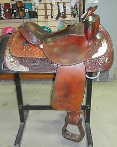 15.5" USED TEX TAN SHOW SADDLE #2 535