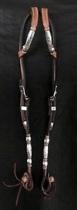 Deb Moyer Sterling Silver Overlay Show Headstall w/ Ferrules