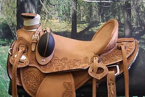 HILASON WESTERN BIG KING SERIES WADE RANCH ROPING COWBOY SADDLE 15" 16" 17"