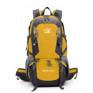 2015 New Outdoor Backpack 40 Litres of Nylon Waterproof Outdoor Mountaineering Backpack Backpack Yellow