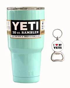 Yeti Custom Seafoam Turquoise 30 oz Rambler Tumbler Stainless Steel Cup - Includes Lid - Keeps your drink hot or cold!