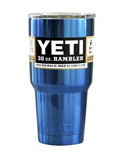 Yeti Blue Sparkle 30 oz Rambler Tumbler Stainless Steel Cup with Lid - Keeps your drink hot or cold