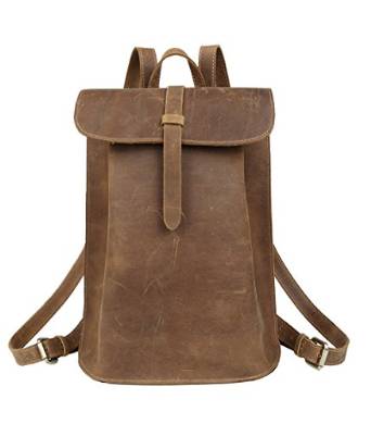 Genuine Leather Retro Rucksack Backpack College Bag