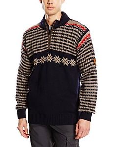 Dale of Norway Fisketorget Sweater Maglione da adulto, navy/Mountain Stone/Red R