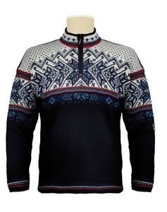 Dale of Norway, Maglione Vail Adulto, Blu (Midnight Navy/Red Rose/Off White/Indi