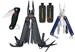 LEATHERMAN WAVE BLACK MULTITOOL + SHEATH + 42 BIT KIT + CRATER C33 + SQUIRT PS4