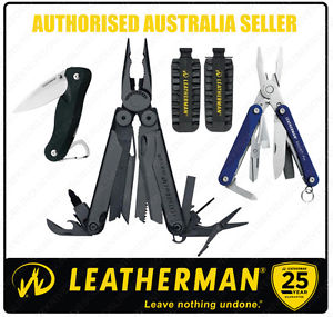 Leatherman WAVE BLACK MultiTool + Sheath + Crater C33 + 42 Bit Kit  + Squirt PS4