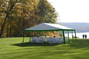 Event Series Party Tent 20 x 20 ft. / 6 x 6 m ( GREEN ) PVC Cover/ Leg valances