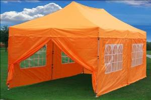 10'x20' Pop up 6 Walls Canopy Party Tent Gazebo Ez Orange - E Model By DELTA Canopies