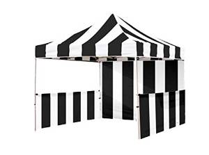 Eurmax professional carnival show booth stripe black/white
