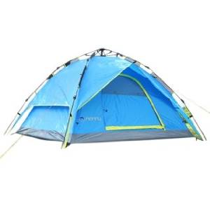 easyshop New 3-4 Person Honeycomb Texture Waterproof Folding Automatic Camping Tent Sky Blue