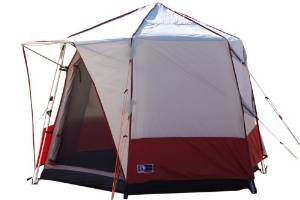 Backside 12 x 10 6-Person Hexa-Pine Turbo Tent