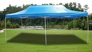 New Skyblue Deluxe EZ up Canopy Pop Up Tent 20' X 10' Gazebo Sun Shade