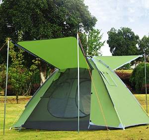 3-4 men speed opening accounts with double ventilation automatically camping tent Green