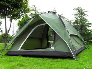 NEW 4-Person Green Double layer Waterproof Family Camping Hiking Instant Tent