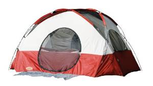 Texsport Boulder Creek 6 Person Vestibule Tent (Red/Tan, 13-Feet X 10-Feet X 90-Inch)