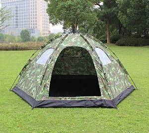 WZH Factory direct automatic Tent outdoors Camouflage 6-8people Six corners many people Camping quick openingtent