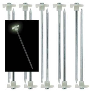 Generic YanHong-US3-151019-82 8yh2199yh o See In Dark Steel Peg Peg Easier Set of 10 Glow-in-the-Dark Set of 10 Easier To Tent Sta Tent Stakes 10" ow-in-the See In Dark