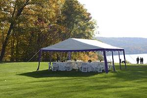 Event Series Party Tent 20 x 20 ft. / 6 x 6 m ( Blue/White ) PVC Cover/ Leg valances