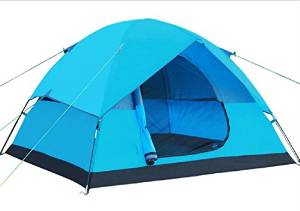 Double double outdoor weatherproof camping tents waterproof caulking tent blue green brick-red