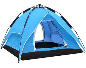 Generic Portable 4 Person Tent Color Blue