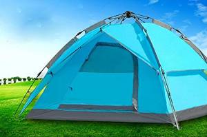 WZH 3-4 people outdoors camping foldable Double layer automatic Tent waterproof Windproof quick opening
